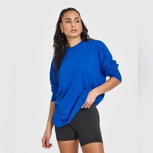 Oner Active Classic Oversized Lightweight Long Sleeve Top | Cobalt Blue - S